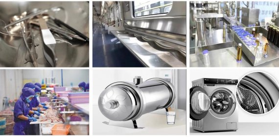 Antibacterial stainless steel application